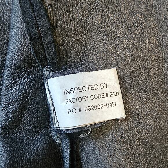 New Frontier Black Suede Western Moto Shirt Jacket‎ Size 12 Snap Front - Picture 12 of 16